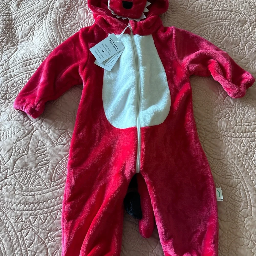 Red Dinosaur Baby Halloween Costume 24” waist‎ NWT